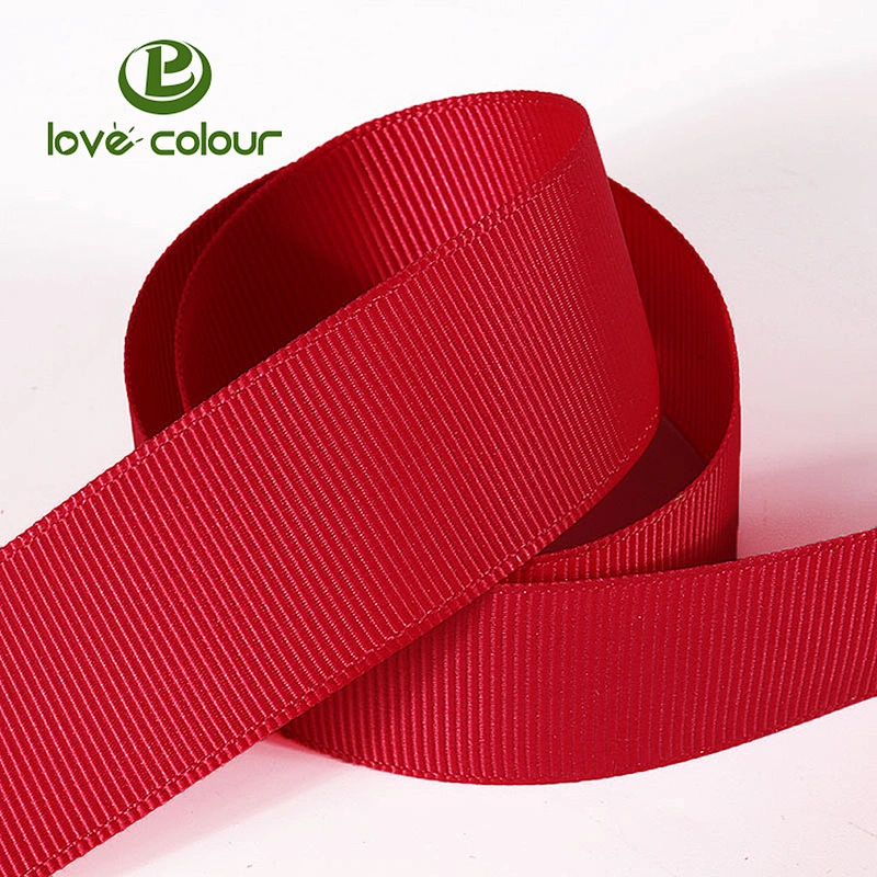 Custom Polyester Christmas Decorative Printed Packing Gift Grosgrain Ribbon