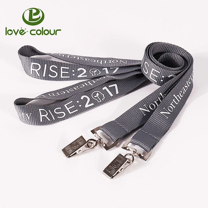 Meeting Polyester lanyard custom with screen printing logo