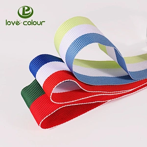 High quality durable polyester red and white webbing