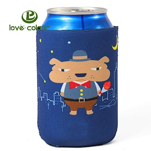 Customized Full Color Printing 5mm Neoprene Beer Can Cooler Holders