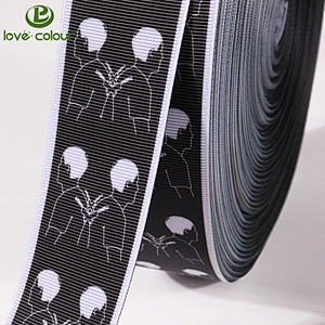 Wholesale customize print ribbon with company logo and name on it