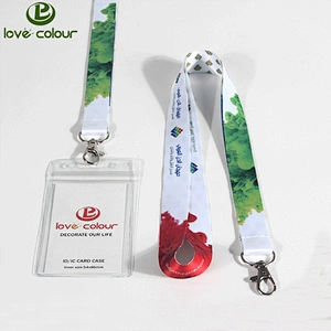 Polyester Visitor Neck Straps Lanyard With PVC Card Holder