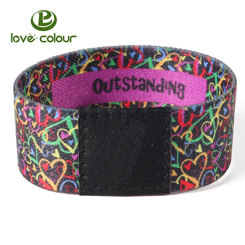 Custom fashion elastic fabric bracelet