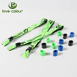 Polyester textile woven festival fabric bracelet event cloth wristband