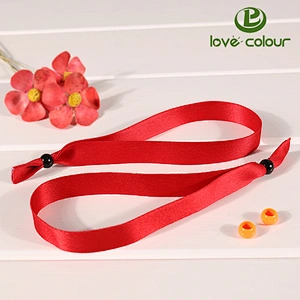Cheap Polyester Blank Pure Color Heat Transfer Wristband With Plastic Lock
