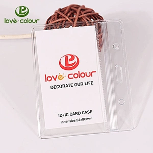 Custom soft PVC card holder for conference with badge reel