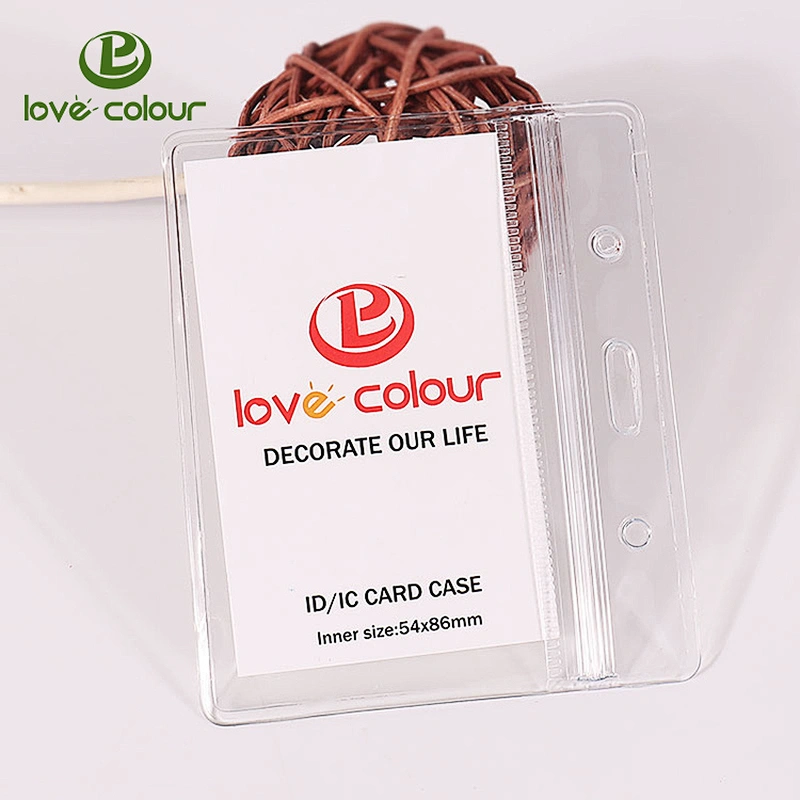 Custom soft PVC card holder for conference with badge reel