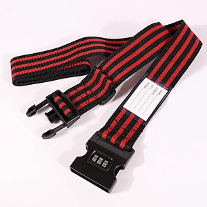Polyester Black Color Travel Luggage Strap