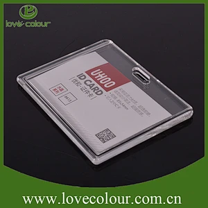 High quality custom plastic id card holder/ waterproof hard card holder