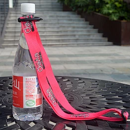 Promotional Custom Polyester Printing Logo Water Bottle Holder Lanyard