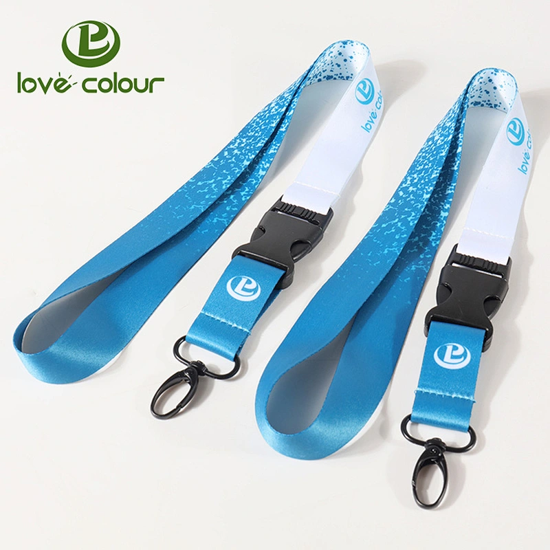 Custom Plain Blue Lanyard Strap