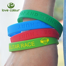Bulk cheap custom blank silicone wristbands no minimum