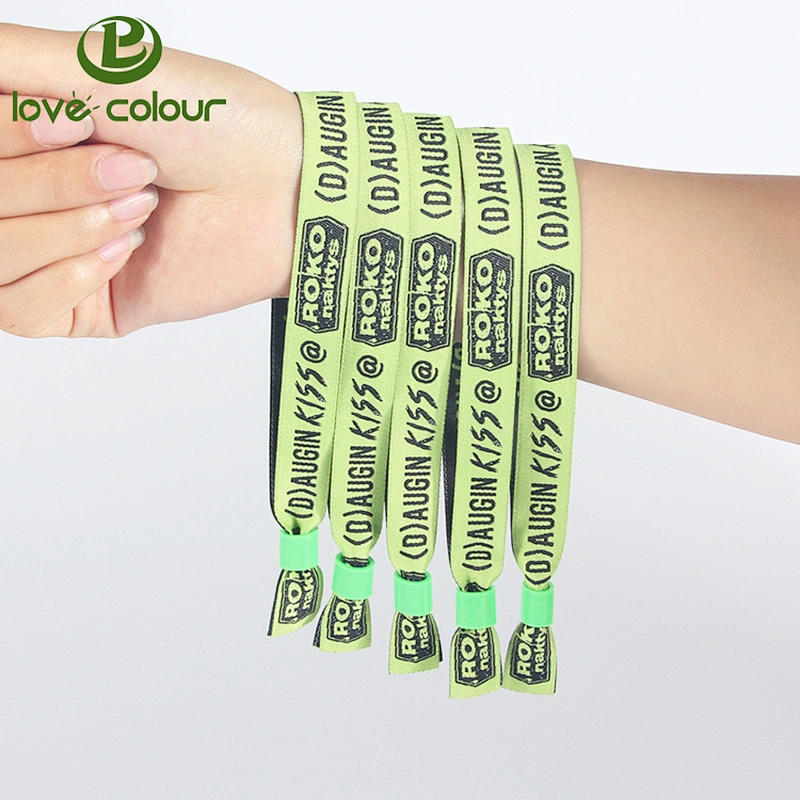New Products on China Market custom festival fabric wristbands with barrel buckle
