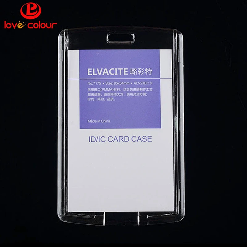 Wholesale high quality waterproof vertical id card holder