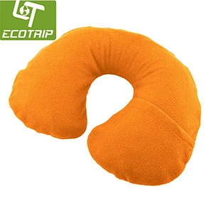 Inflatable Snooze Pillow With Fleece Cover