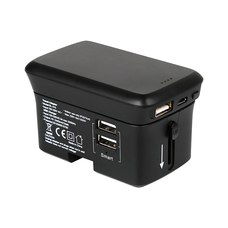 Universal Travel Adaptor With 4000mAh Power Bank