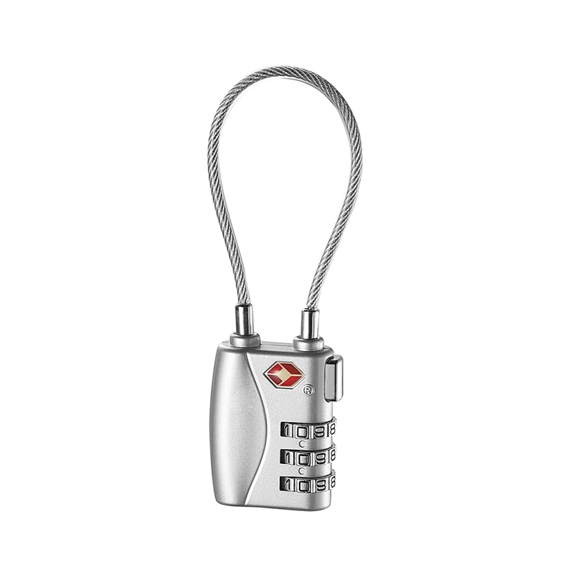 Cable 3-Dial Combination TSA Lock