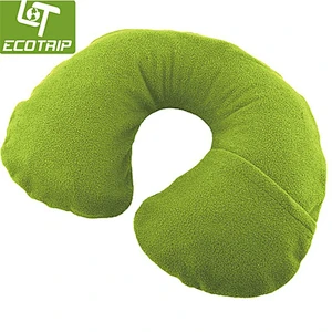 Inflatable Snooze Pillow With Fleece Cover