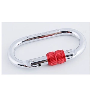 Steel screw locking climbing Carabiner