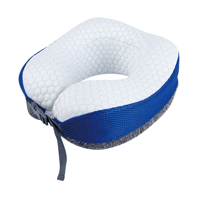 Deluxe Cooling Foldable Memory Foam Travel Neck Pillow