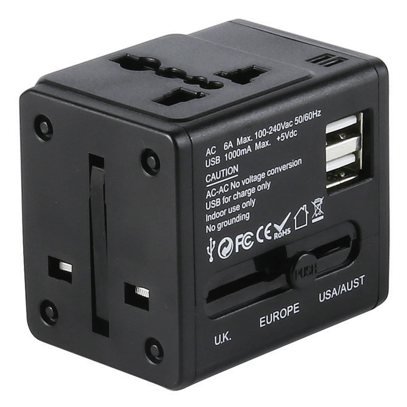 Travel Dual USB Universal Adaptor