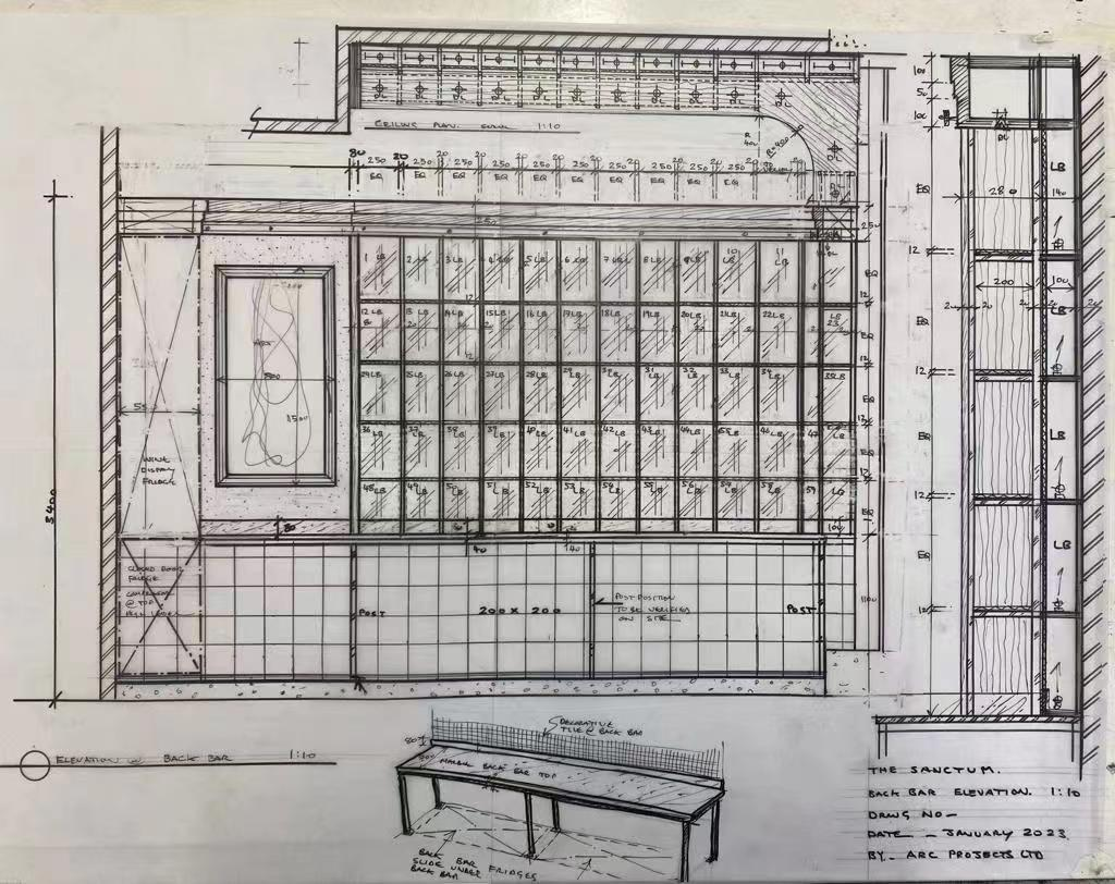 Project blueprint of LED strip layout