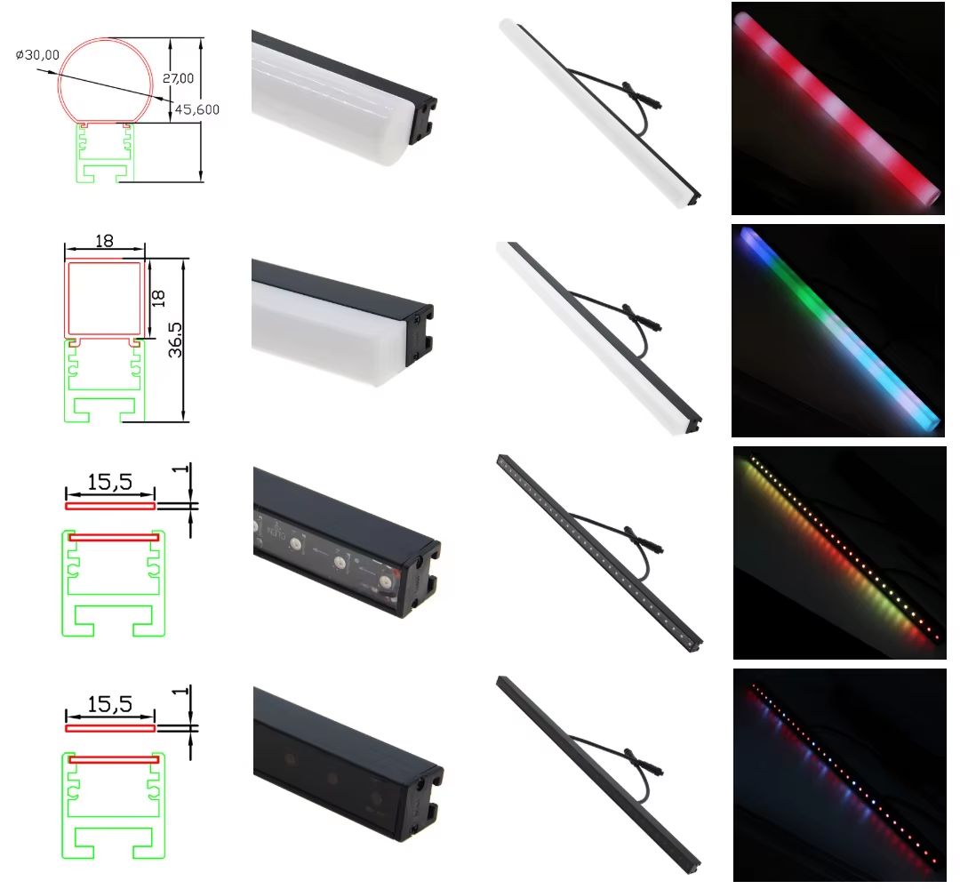 led strip light cover milky white clear black