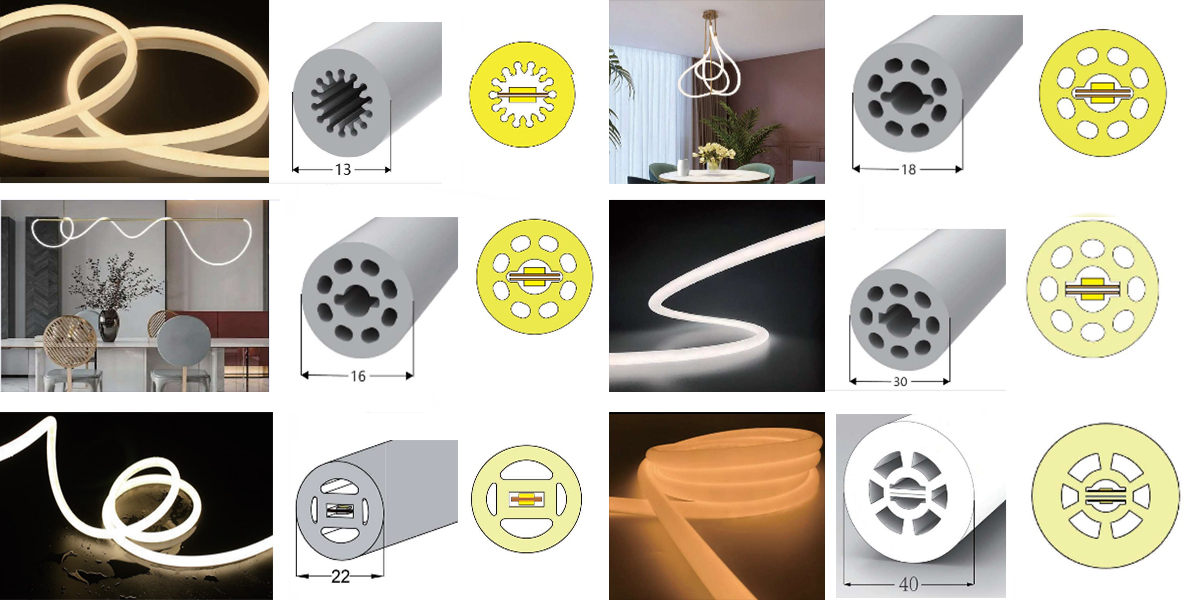 360 Degrees Neon LED Strip of different sizes