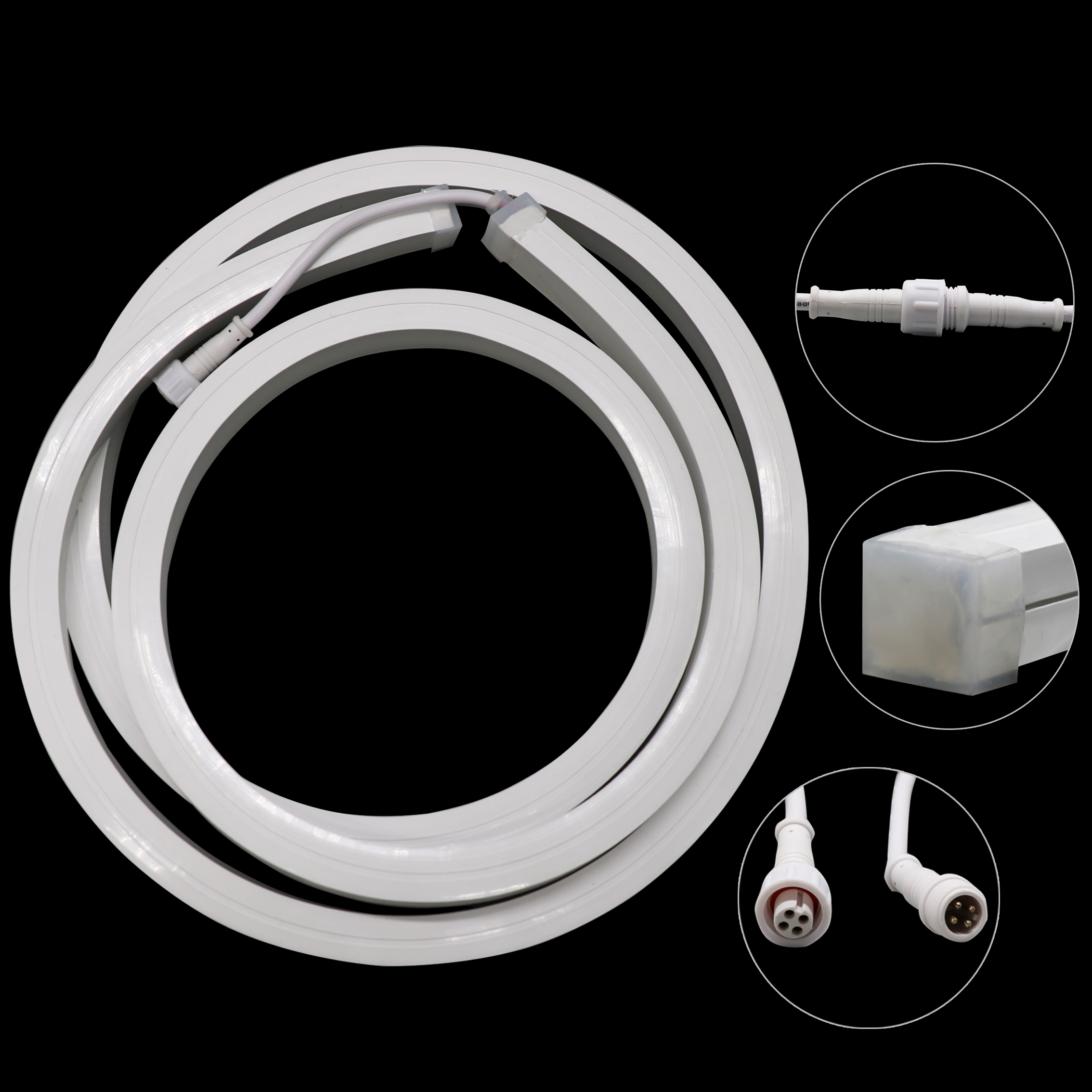 waterproof rgb led strip lights connector endcap