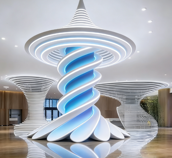 neon led strips exhibition backlight display