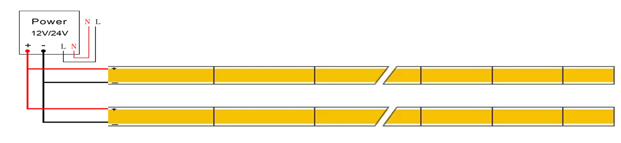 3mm cob led strip connect drawing