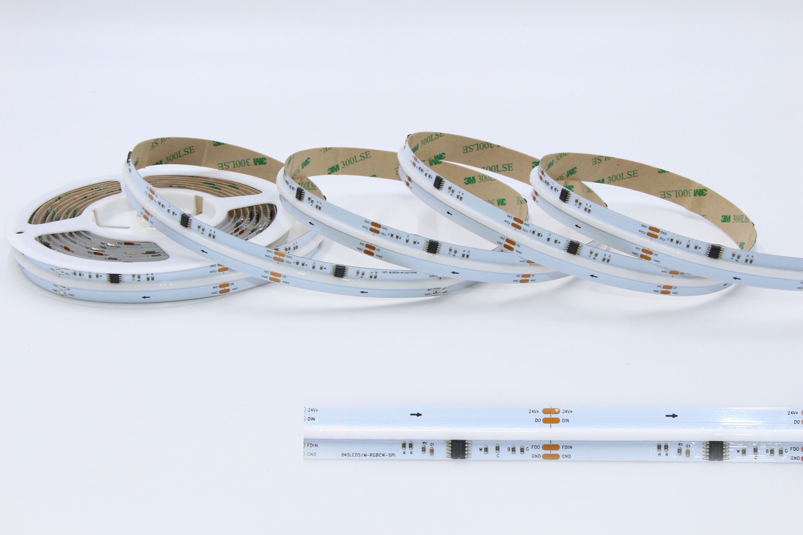 chip on board led strip RGBCW addressable full color