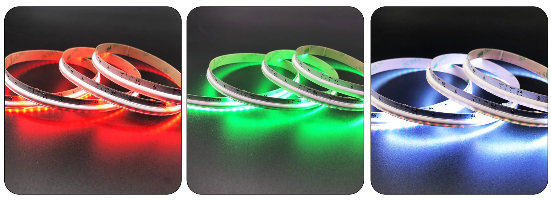 multi color led tape light side emitting strip