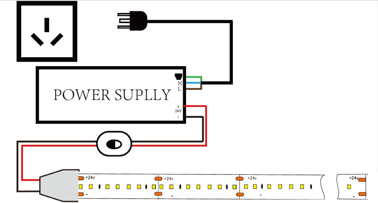 high quality smd led Strip Connect Drawing