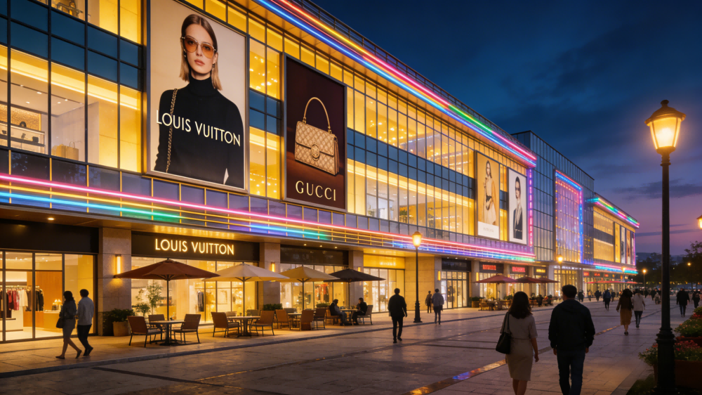 smart led light strips for commercial building exterior