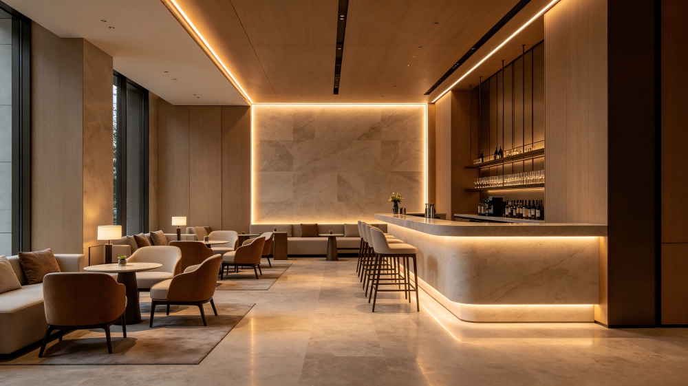 tile edge led strip light channel for hotel