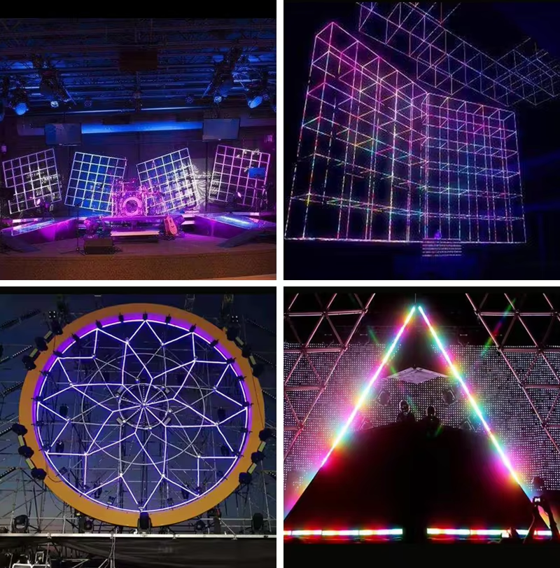 commercial led strip lights outdoor cube truss structure