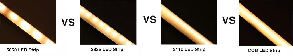 seamless warm white led tape dot free lighting effec
