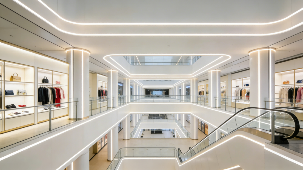 commercial led lighting strips for supermarket ceiling