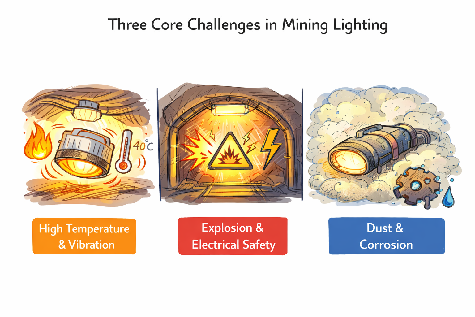 Three Core Challenges in Mining Lighting