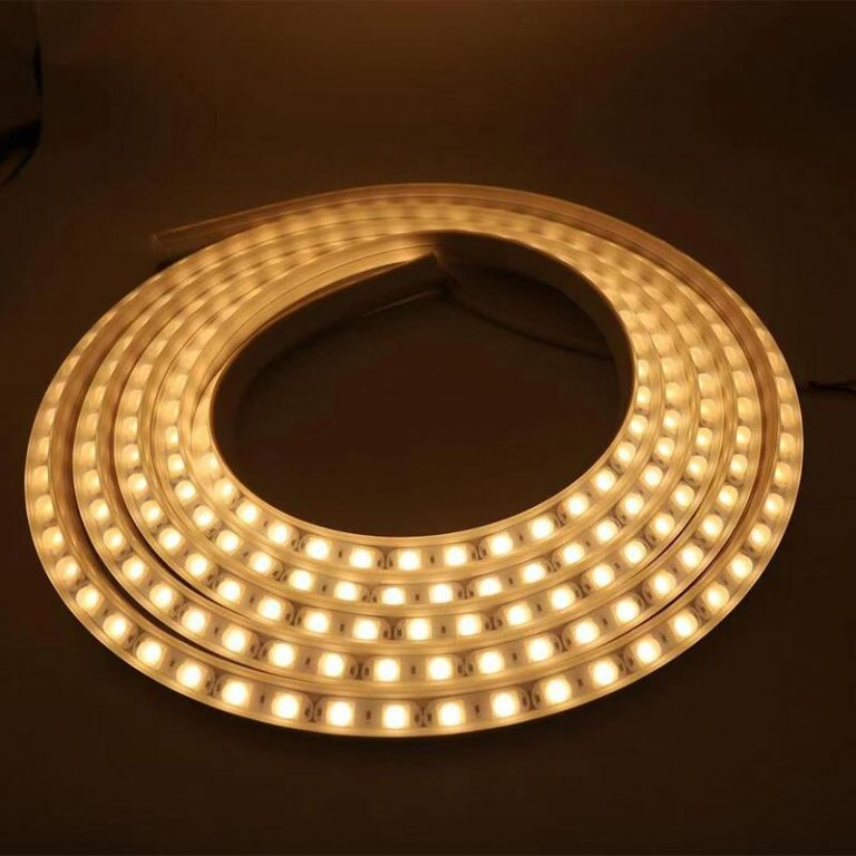 led strip lights on wall