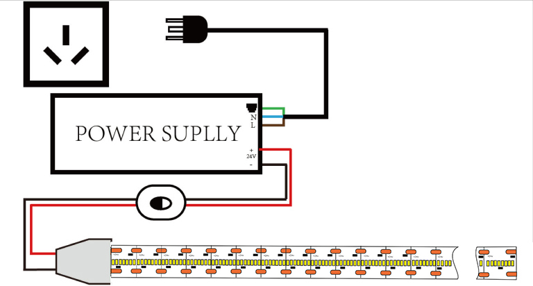 2110 LED Strip Connect Drawing