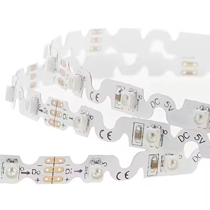 addressable s shape coloured led strip lights