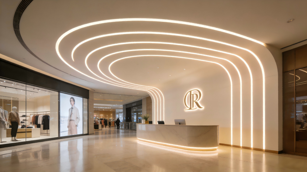 curved mirror led strip