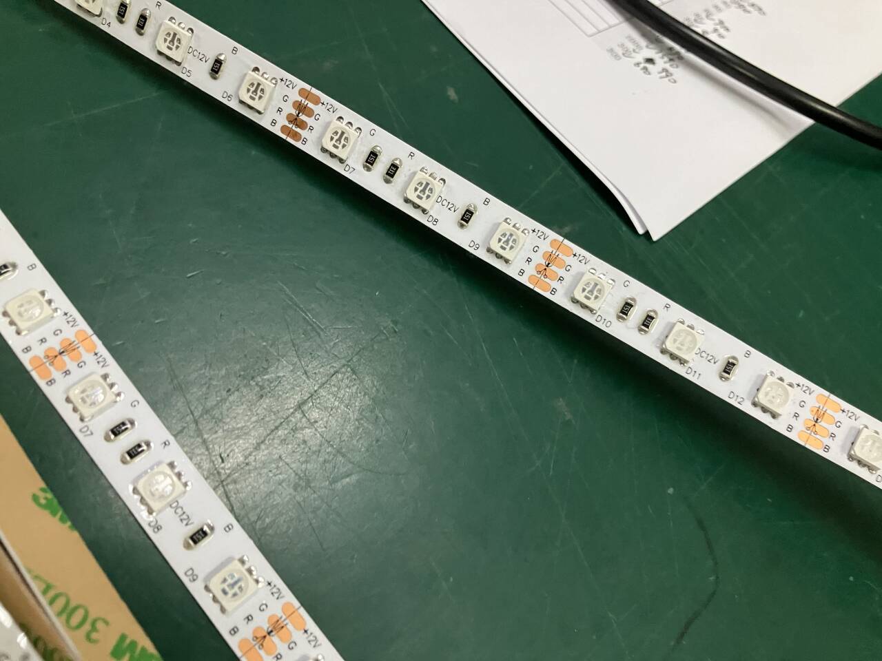 dc12v rgb led strip spray coated waterproof
