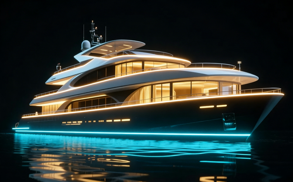 led strip lights for boats hull outline deck edge