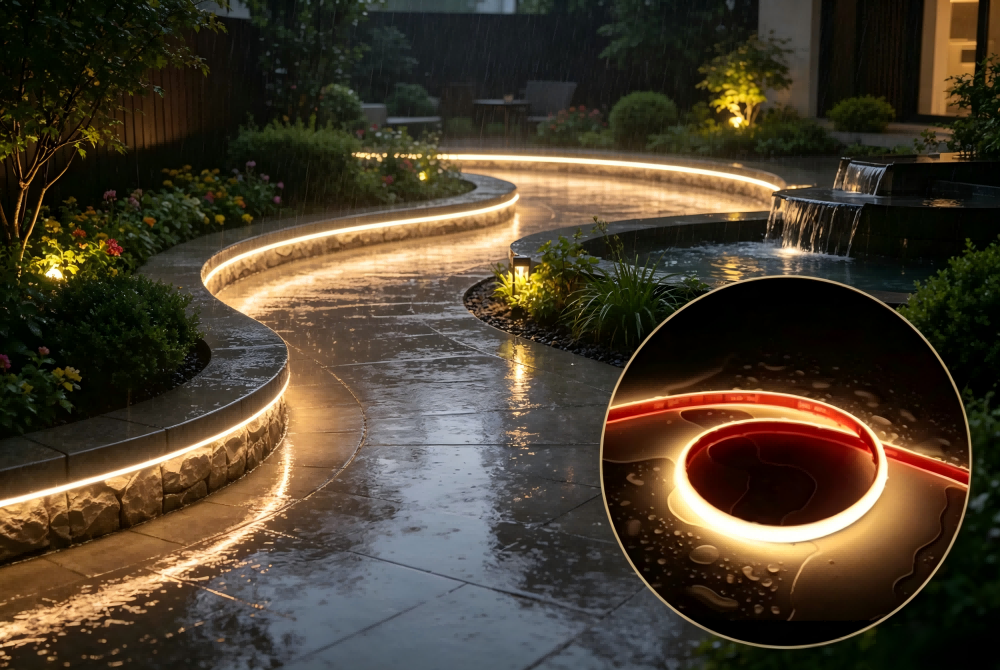 Waterproof 110v cob led strip