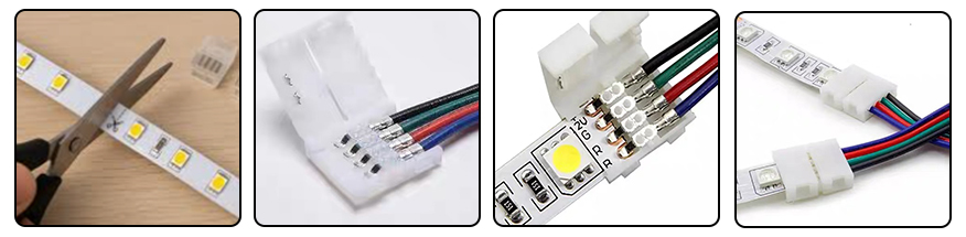 rgb led strip connector installation steps