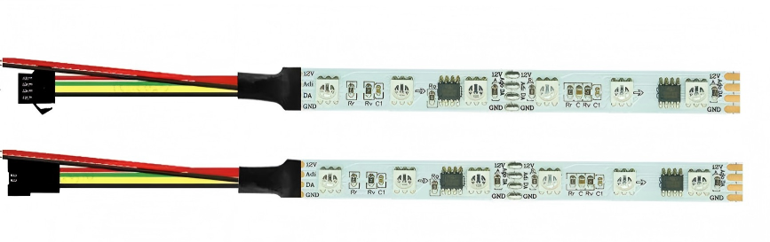 addressable led strips signal dual data
