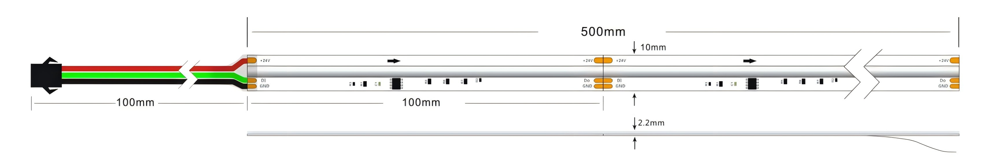 Addressable-RGB-COB-led-strip-dimensions 